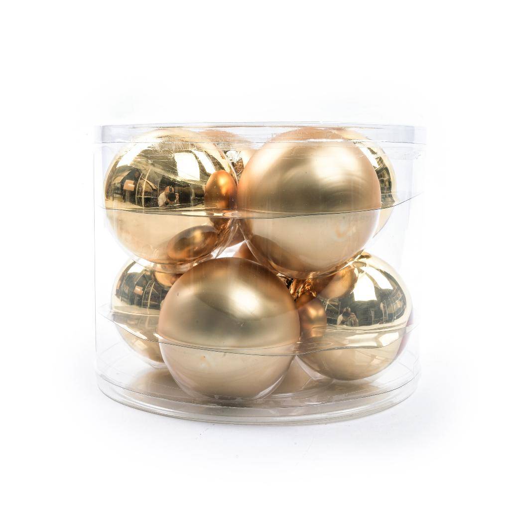 Confezione 8 Palline Natalizie Oro