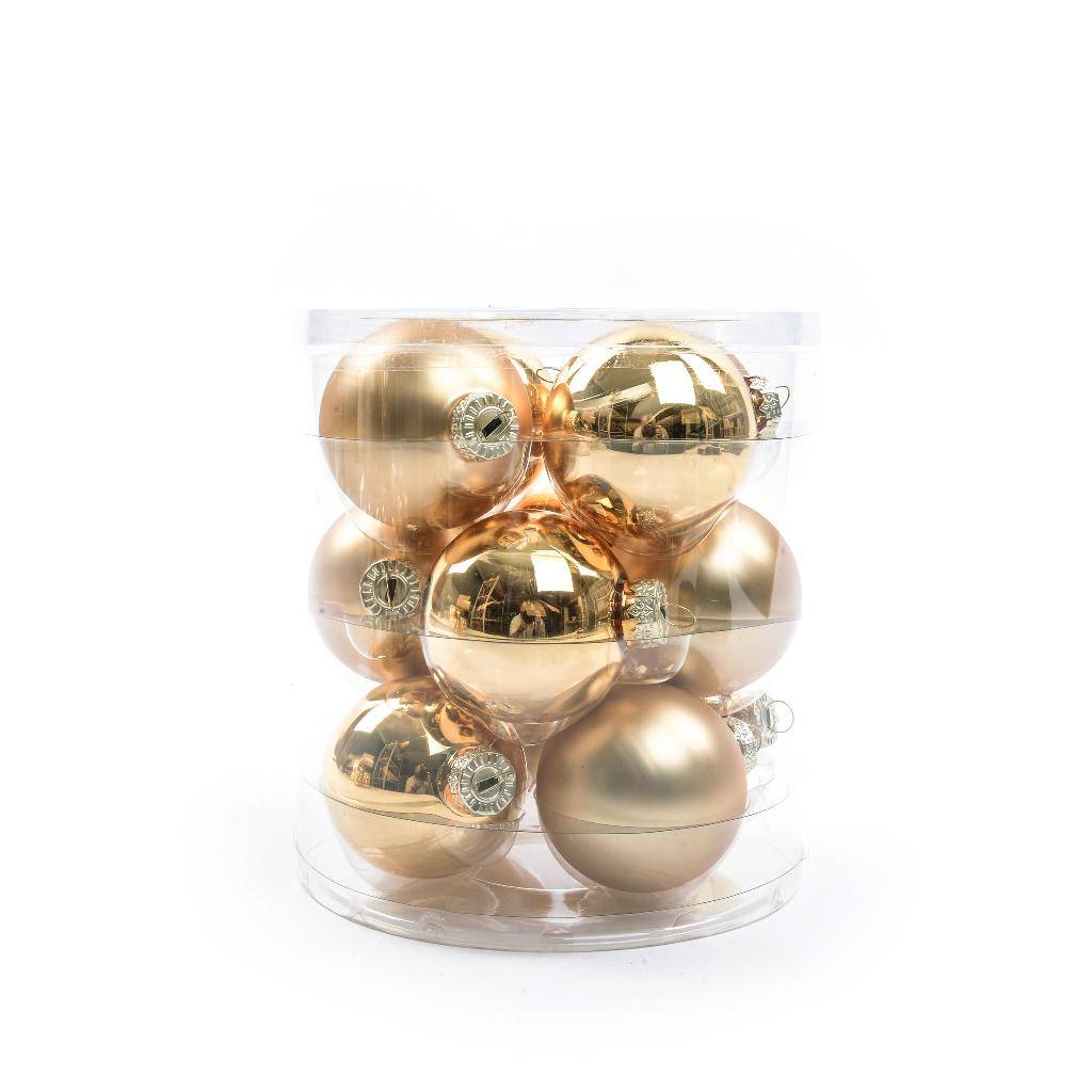 Confezione 12 Palline Natalizie Oro