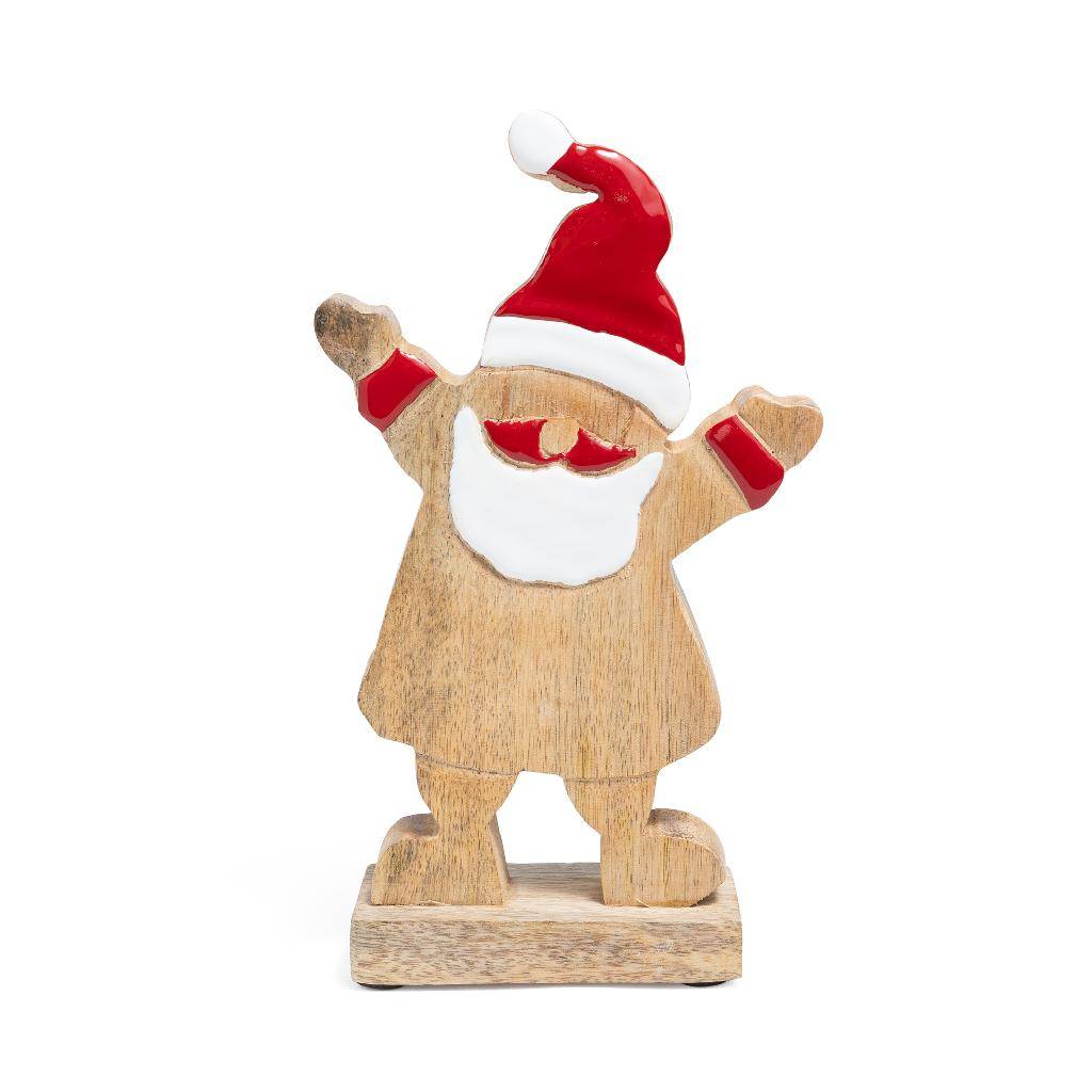 Decorazione Babbo in Legno Laccato
