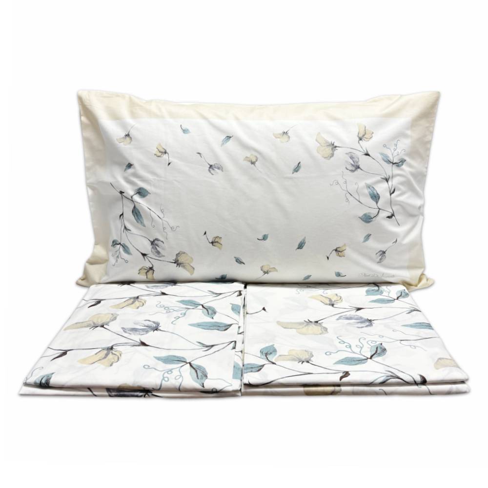 Lenzuola Flanella Venezia Petali Giallo pastello Matrimoniale