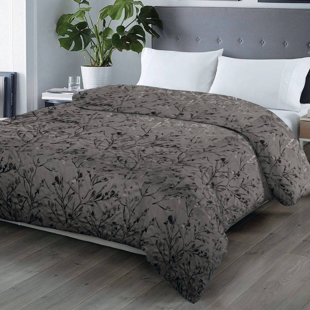 Trapunta matrimoniale Livia Velluto bronzing grigio 250 x 260