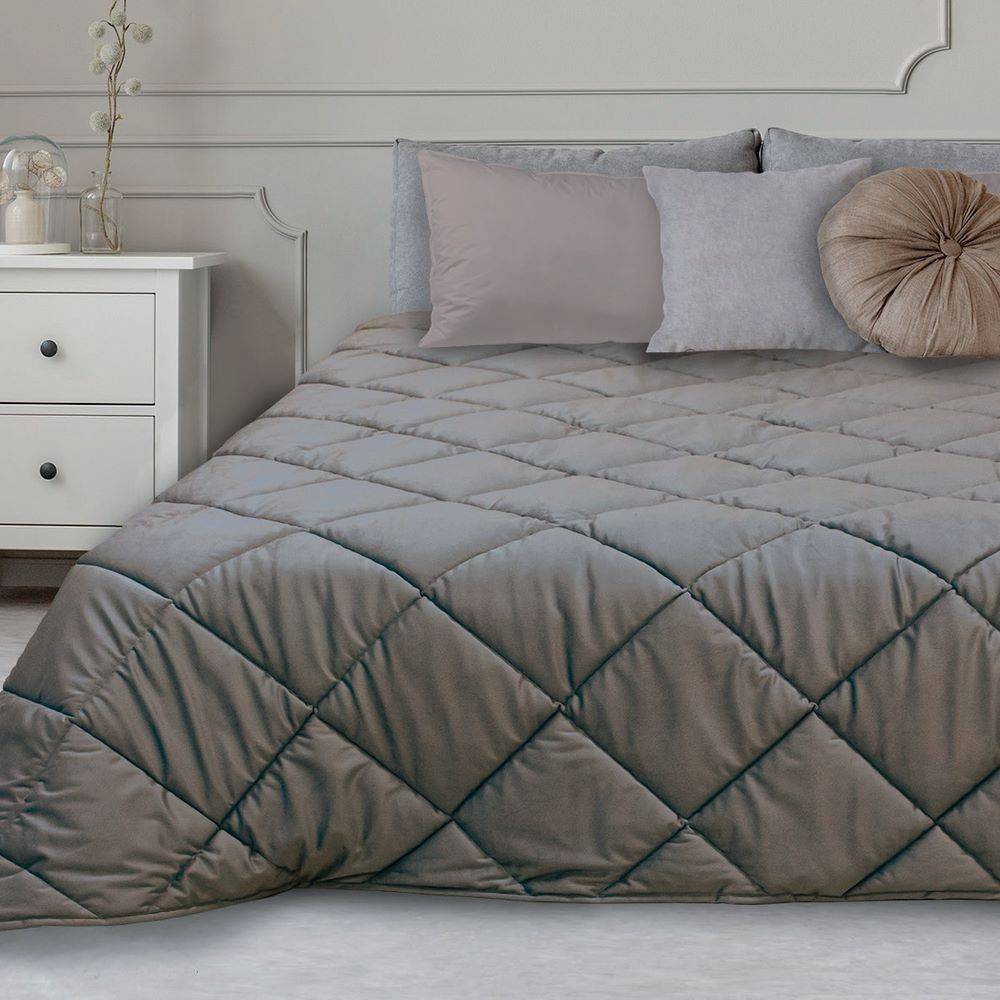 Trapunta matrimoniale Feeling Velluto Tortora 250 x 250