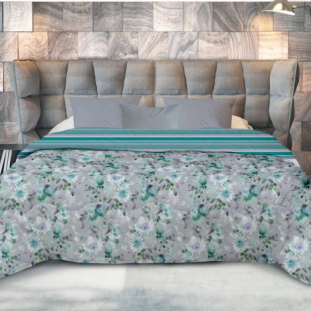 Trapunta Matrimoniale Mia Florian grigio 250 x 260