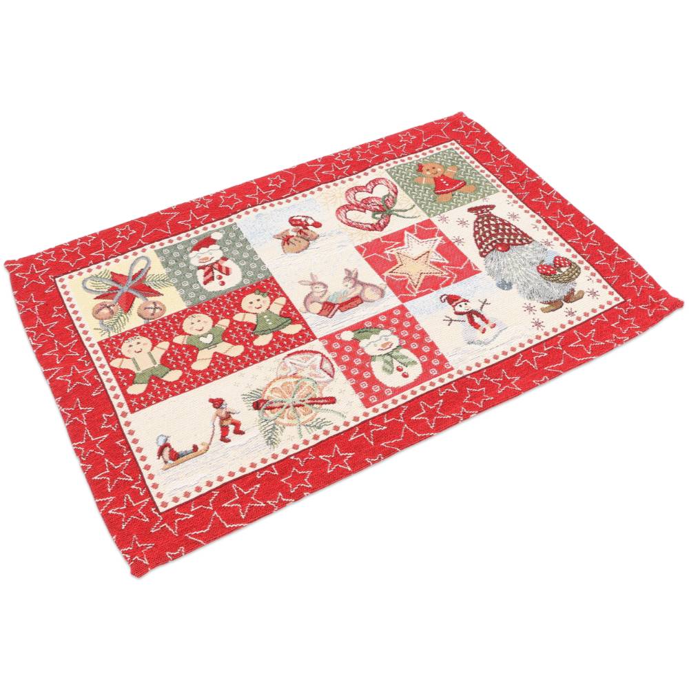 Tovaglietta americana in gobelin Christmas Patchwork 50 x 36