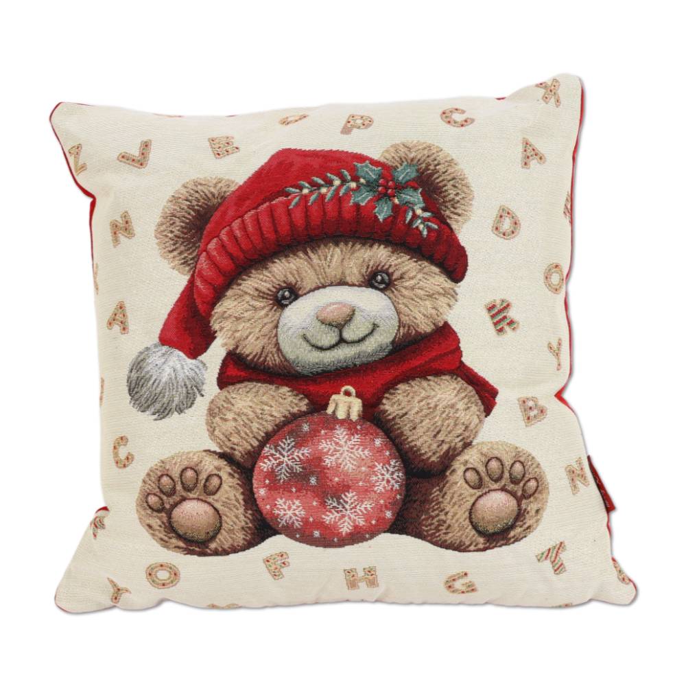 Cuscino Imbottito in gobelin cinigliato Orsacchiotto 50 x 50