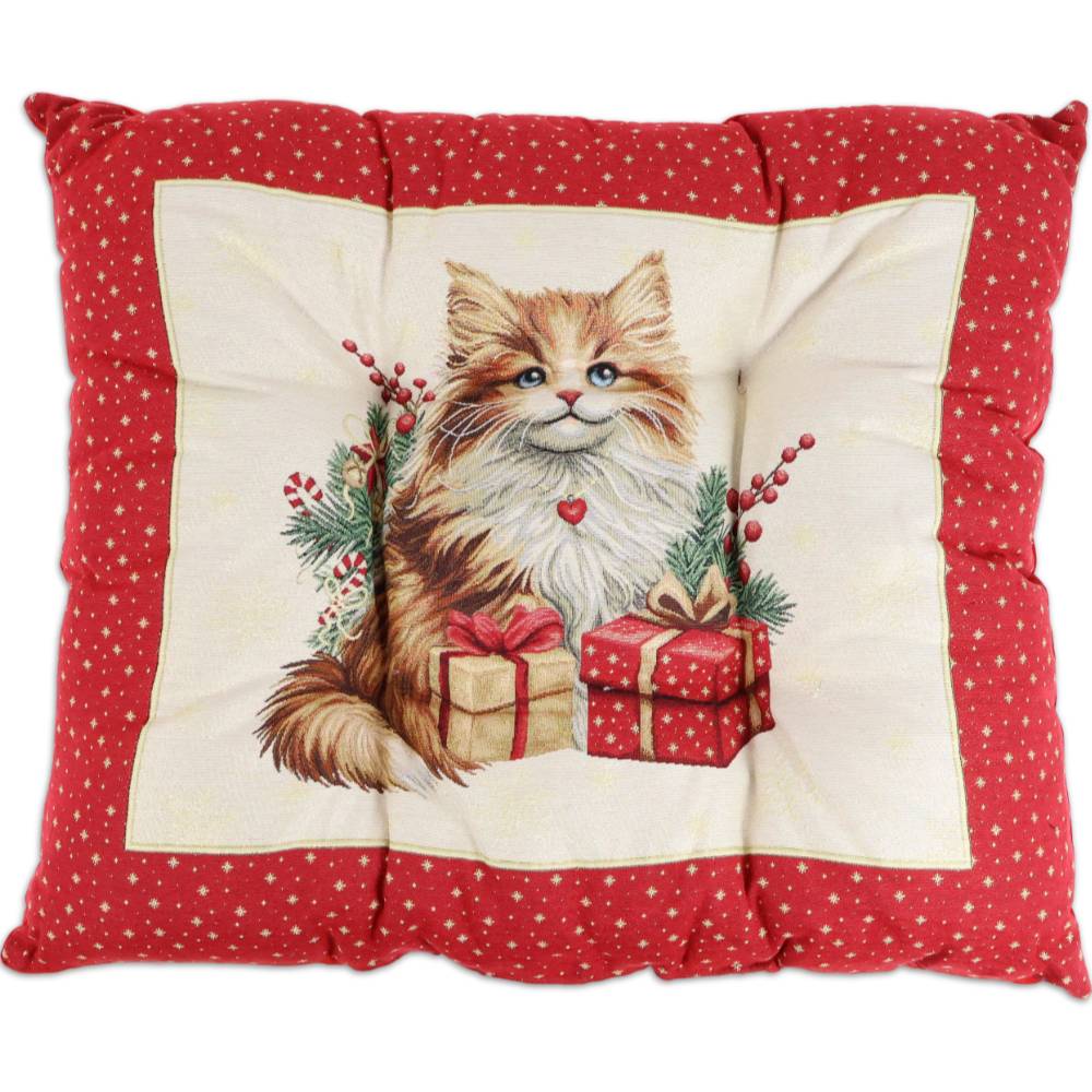 Cuscinone imbottito in gobelin cinigliato Felix 60 x 80