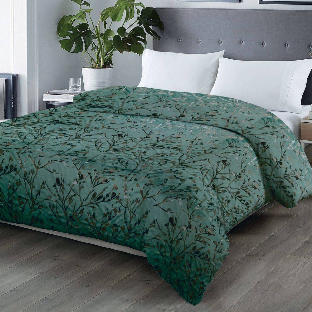 Trapunta matrimoniale Livia Velluto bronzing petrolio 250 x 250