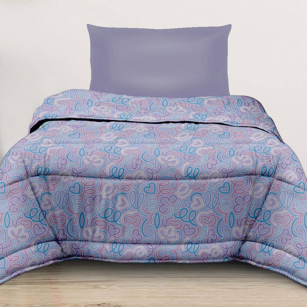 Trapunta Piazza e mezzo Ambra Fun light lilla 220 x 250