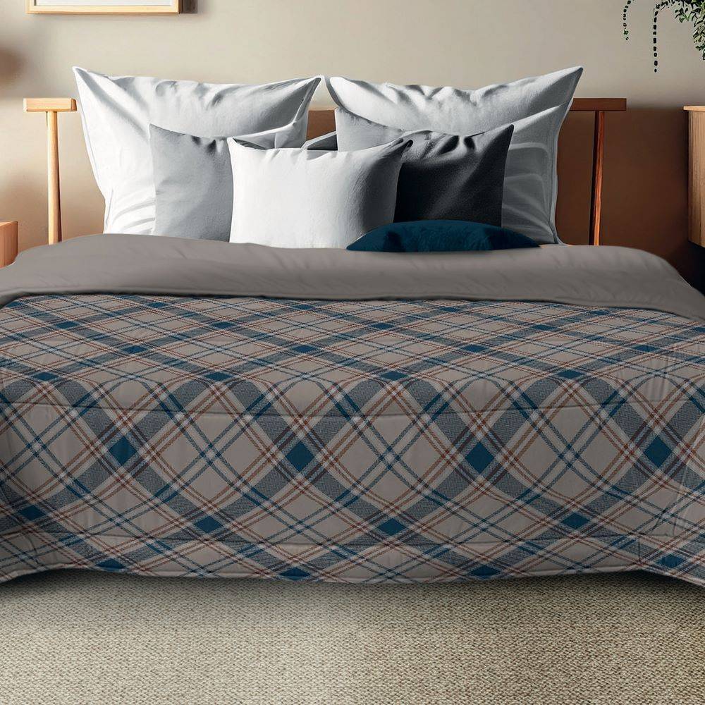 Trapunta Piazza e mezzo Ambra Scozzese Elliot beige 220 x 250