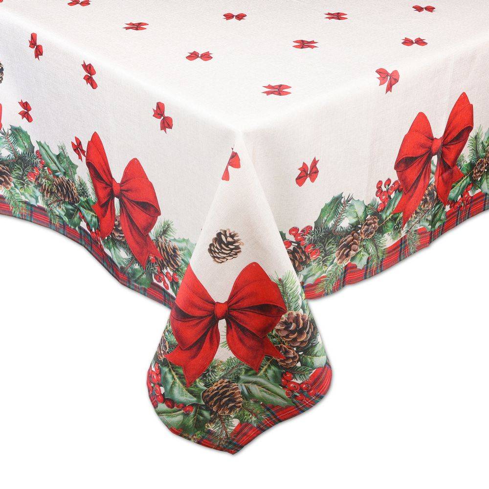 Tovaglia antimacchia Kiki XMAS Fiocchi e Pigne 140 x 240
