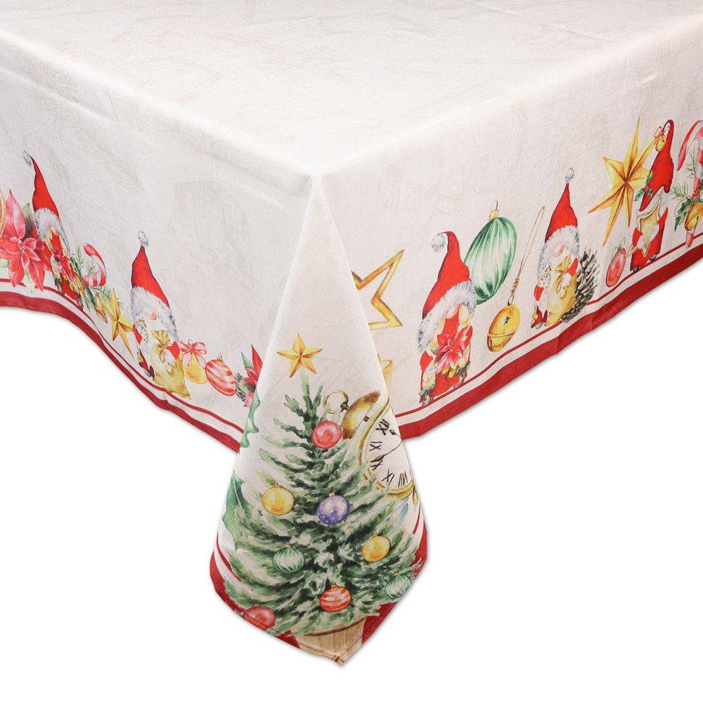 Tovaglia antimacchia Kiki XMAS Gnometti 140 x 140