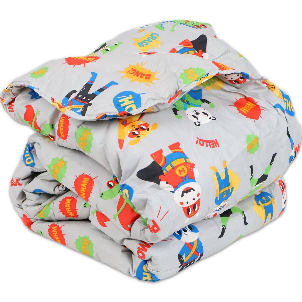 Trapunta Singola Ambra Supereroi Grigio 170 x 250