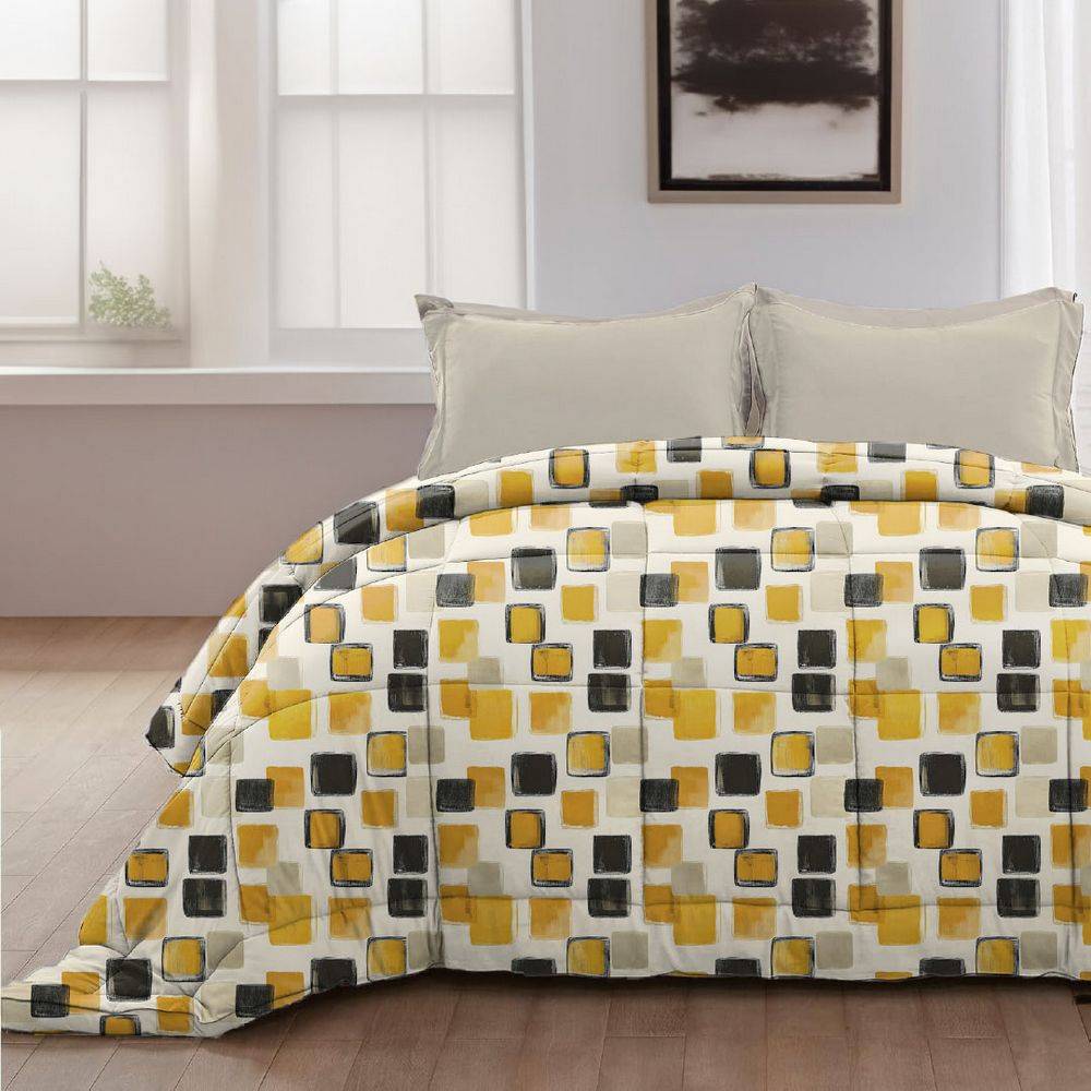 Trapunta Piazza e mezzo Stampa Digitale Adalin Giallo 210 x 260