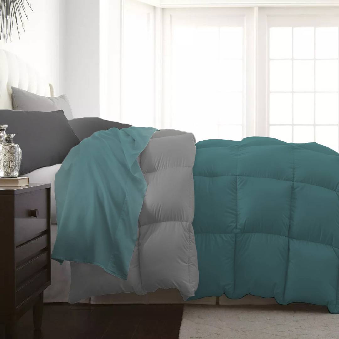 Trapunta Piumotta Petrolio invernale 350 gr Singolo