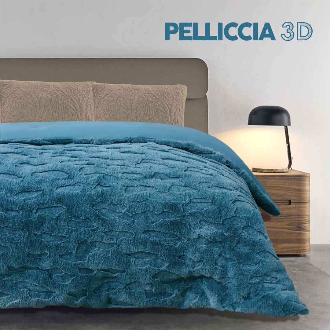 Trapunta Coperta ecopelliccia 3D Zelda Ottanio 260 x 260