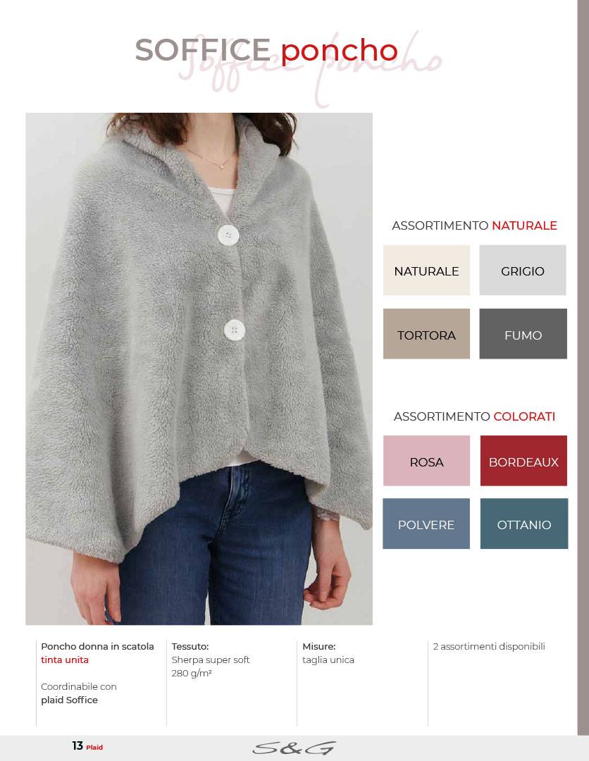 Mantella - Poncho Soffice Ottanio