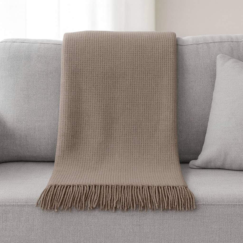 Plaid Jacquard Sachy Tortora 130 x 180