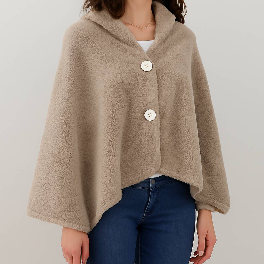 Mantella - Poncho Soffice Tortora