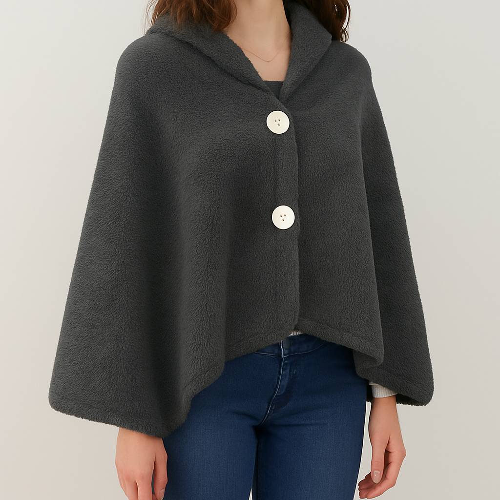 Mantella - Poncho Soffice Fumo