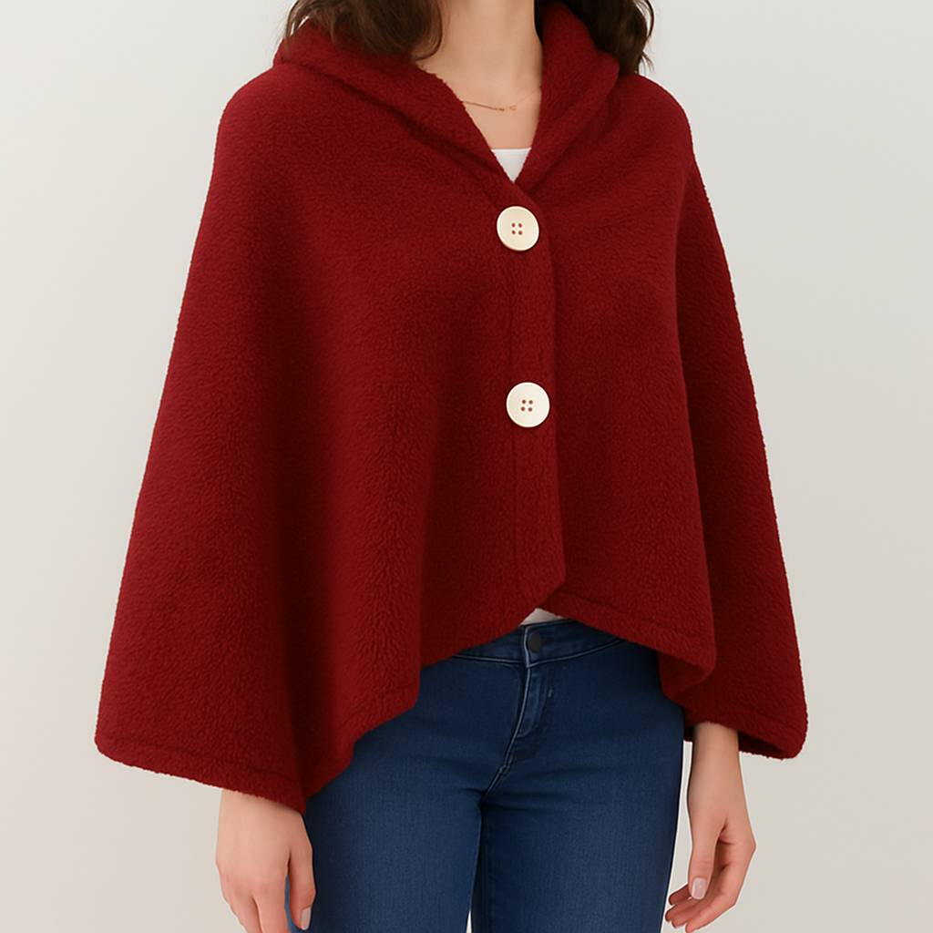 Mantella - Poncho Soffice Bordeaux