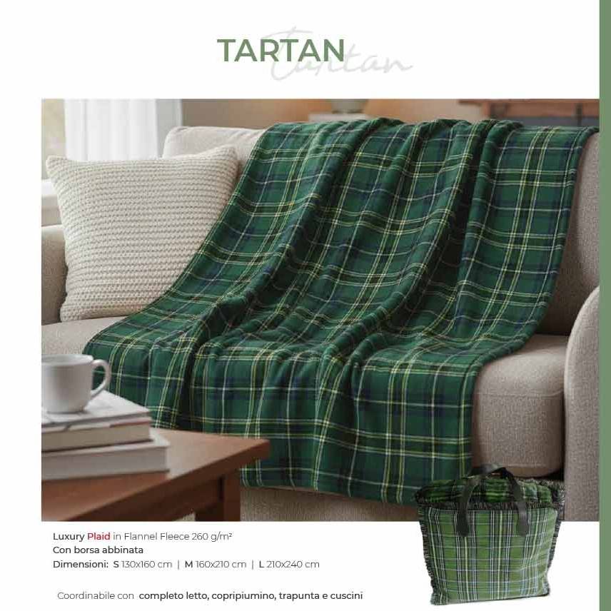 Set Borsa + Plaid Tartan Verde