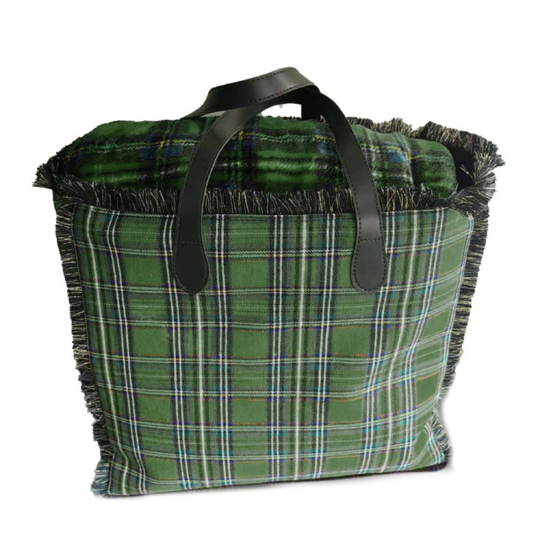 Set Borsa + Plaid Tartan Verde