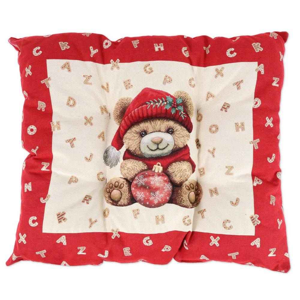 Cuscinone imbottito in gobelin cinigliato Orsacchiotto 60 x 80