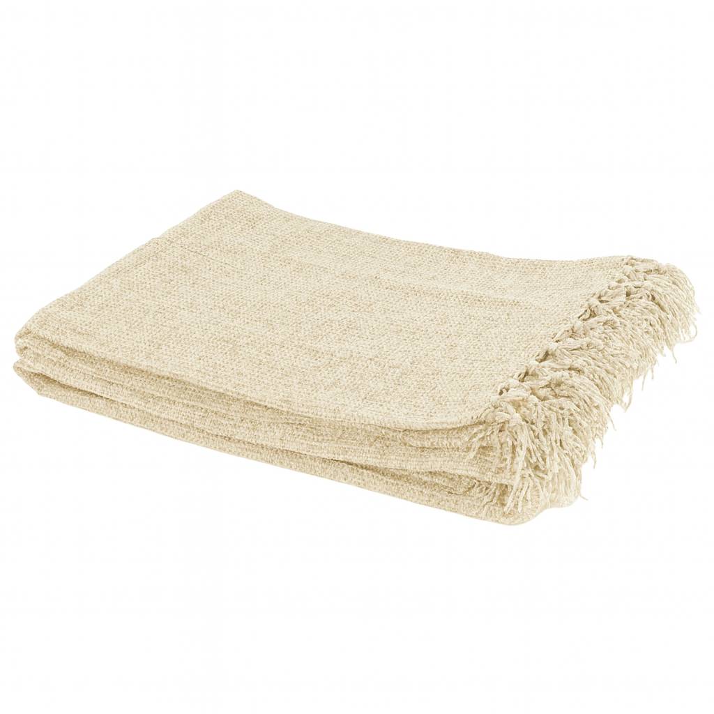 Plaid 4 stagioni in ciniglia Feira Beige 130 x 160