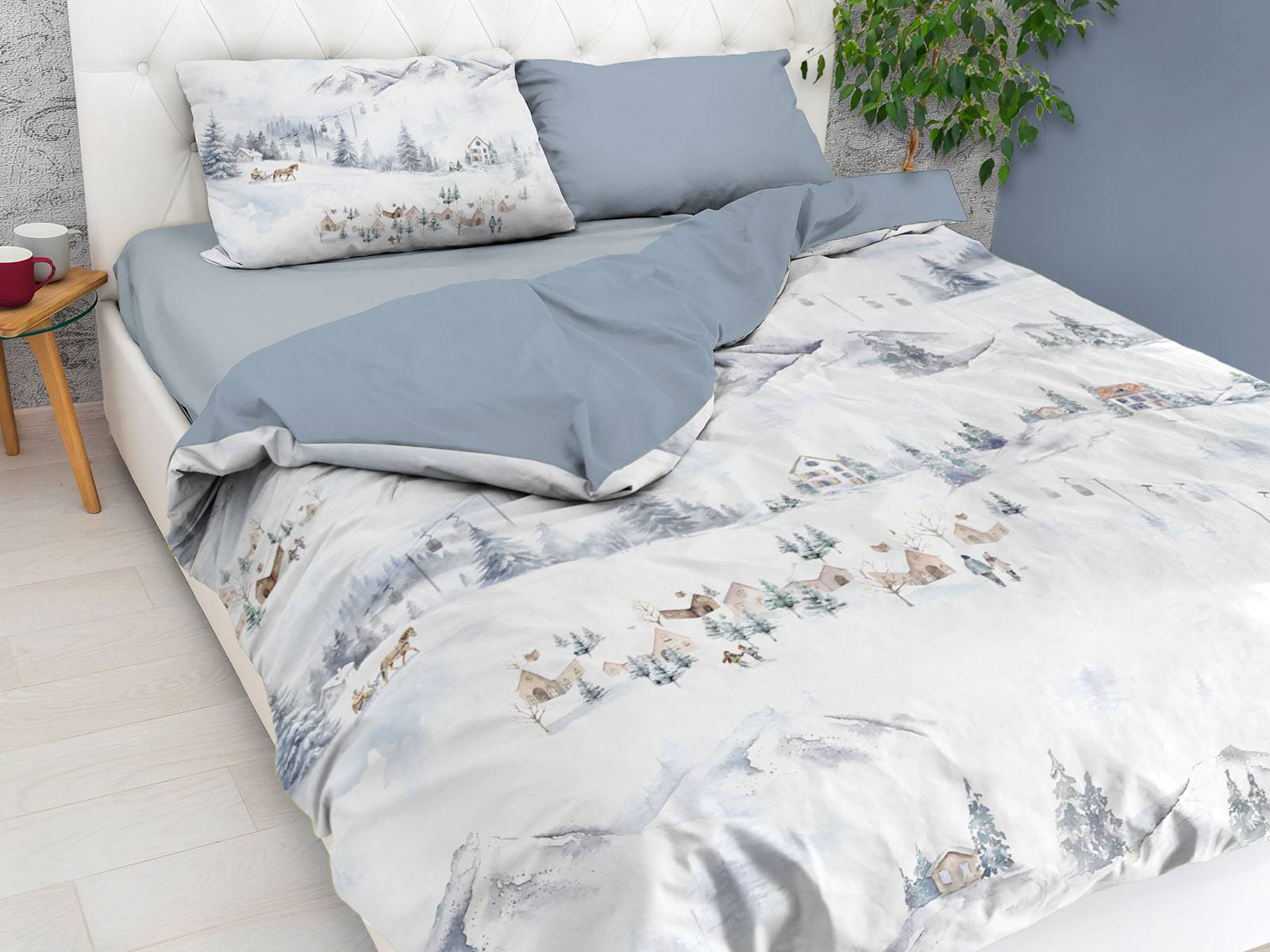 Parure copripiumino Daunex Infinity stampa digitale Norvegia Piazza e mezzo