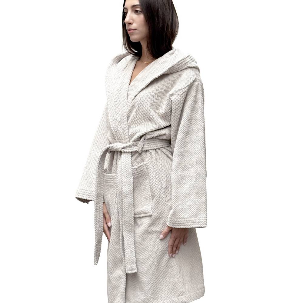 Accappatoio con cappuccio Pop Corn Tortora Personalizzato 