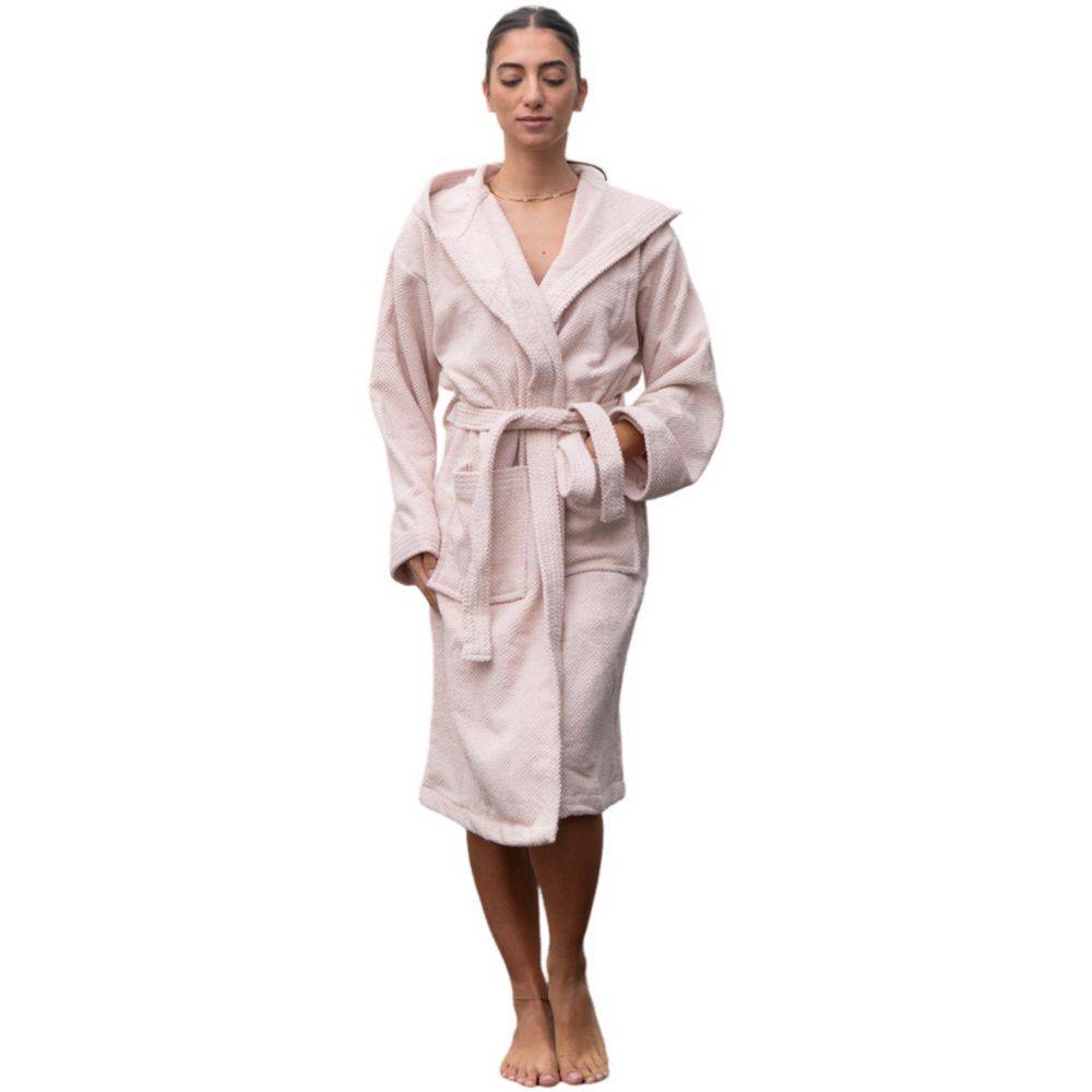 Accappatoio con cappuccio Pop Corn Rosa Personalizzato