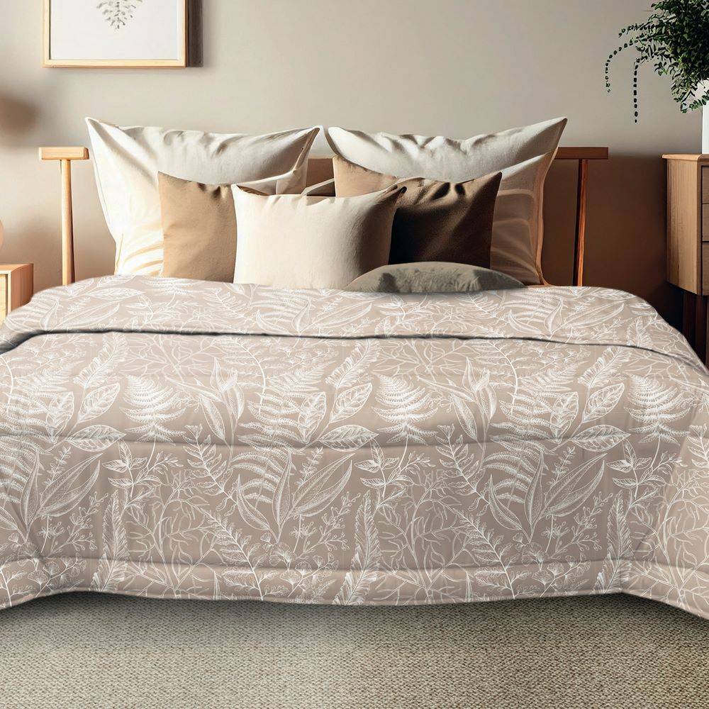 Trapunta Matrimoniale Ambra Felce tortora 250 x 250