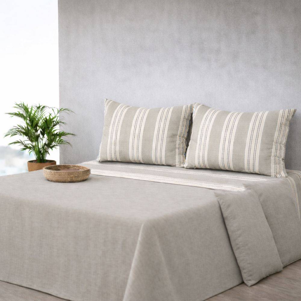 Completo Lenzuola Millerighe beige singolo