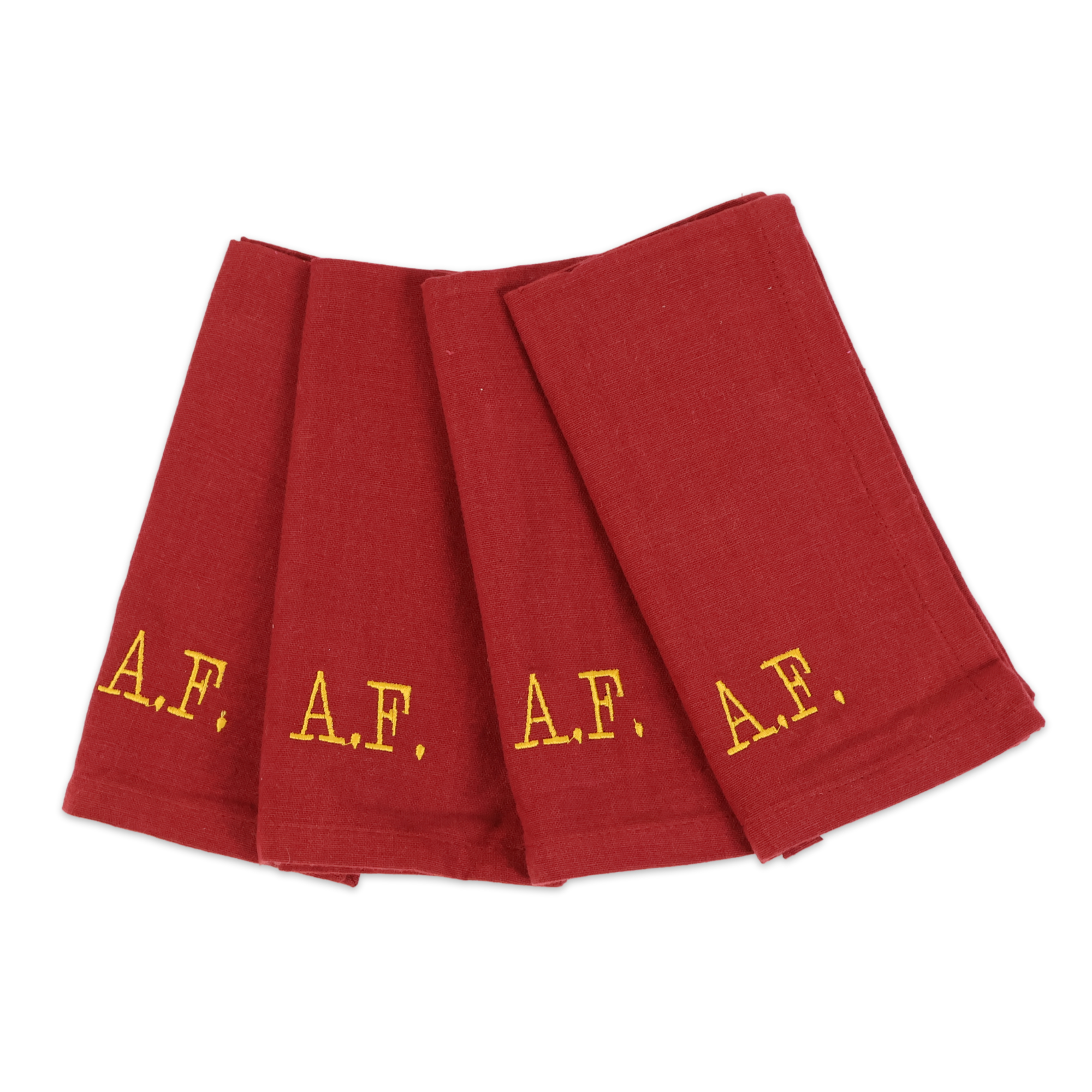 Set 4 tovaglioli bordeaux Personalizzati
