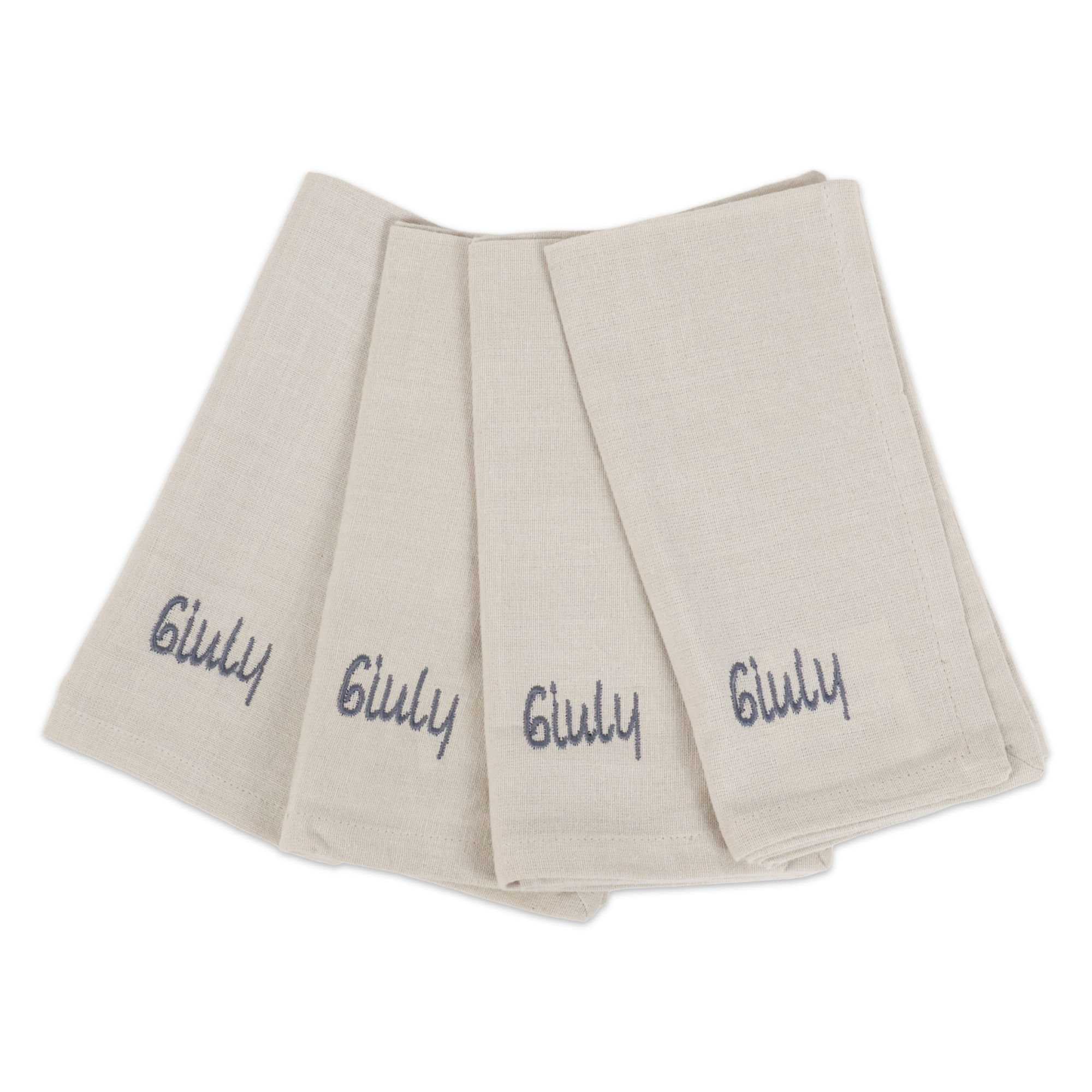 Set 4 tovaglioli tortora Personalizzati