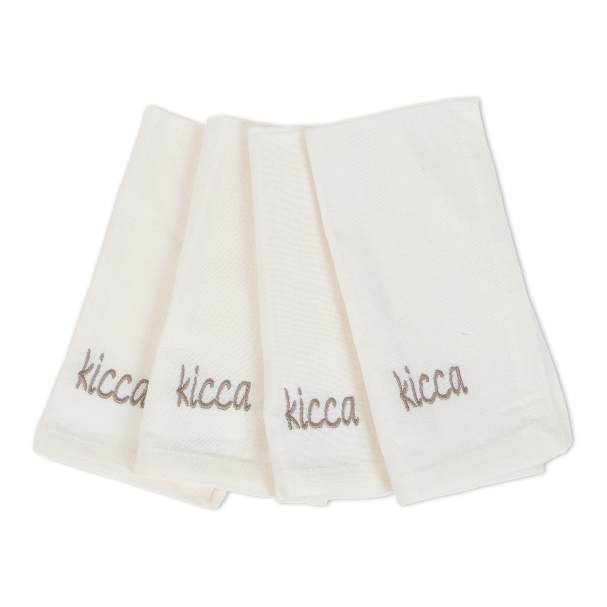 Set 4 tovaglioli panna Personalizzati