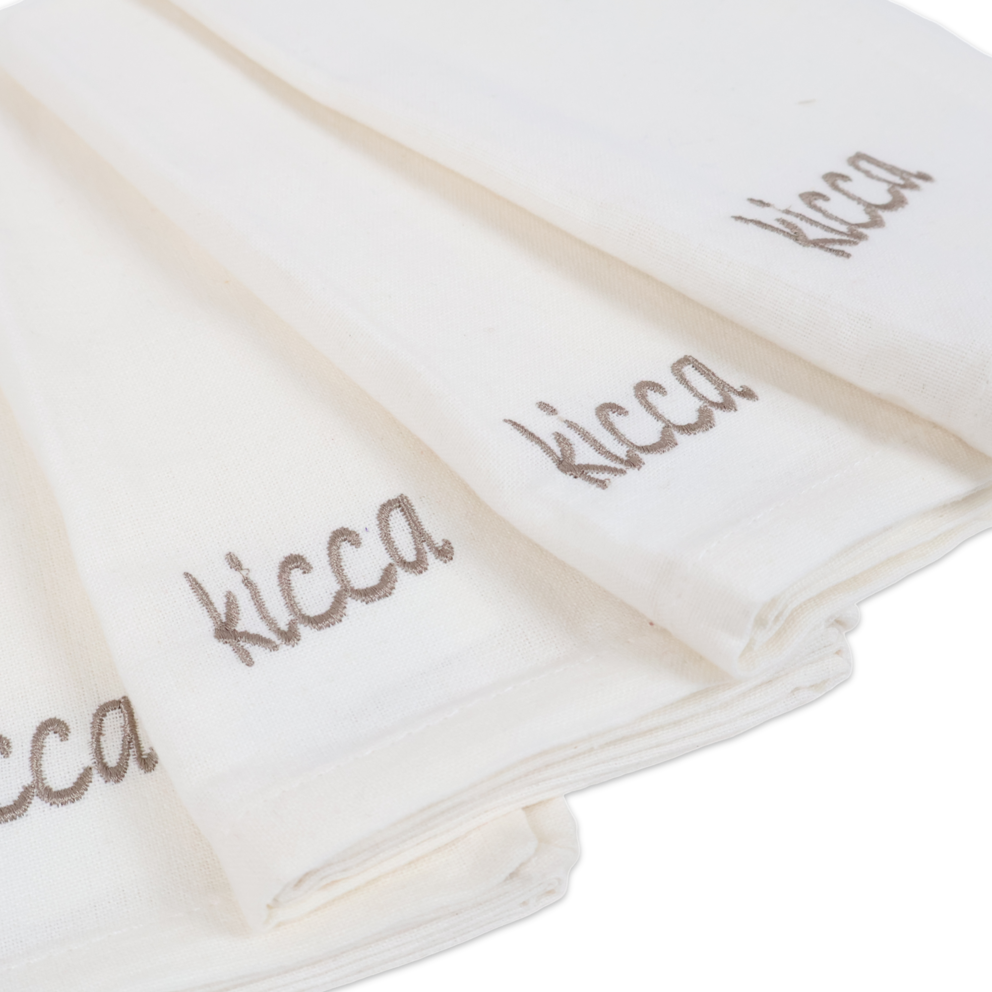 Set 4 tovaglioli panna Personalizzati