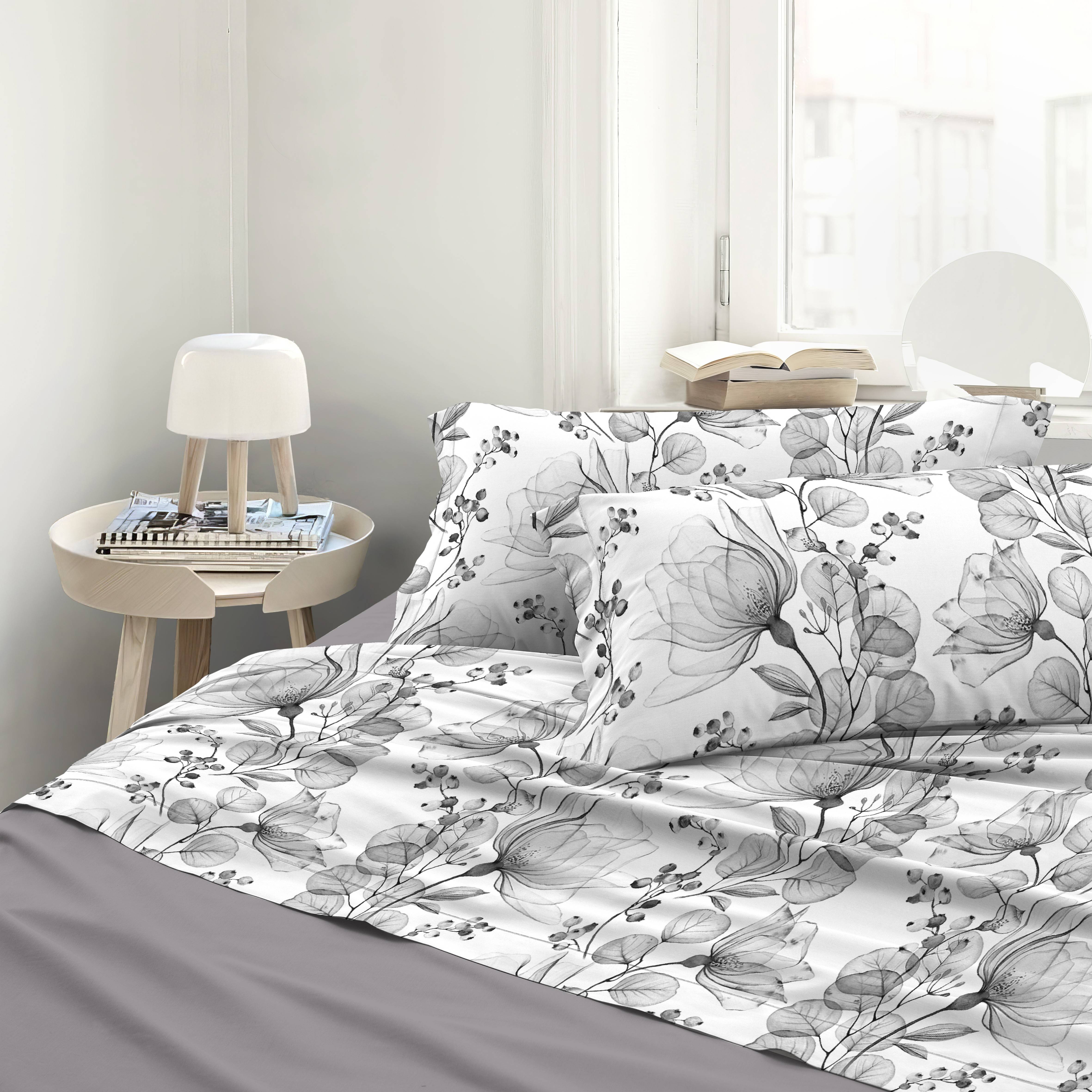 Completo Lenzuola Raso Angelica Matrimoniale