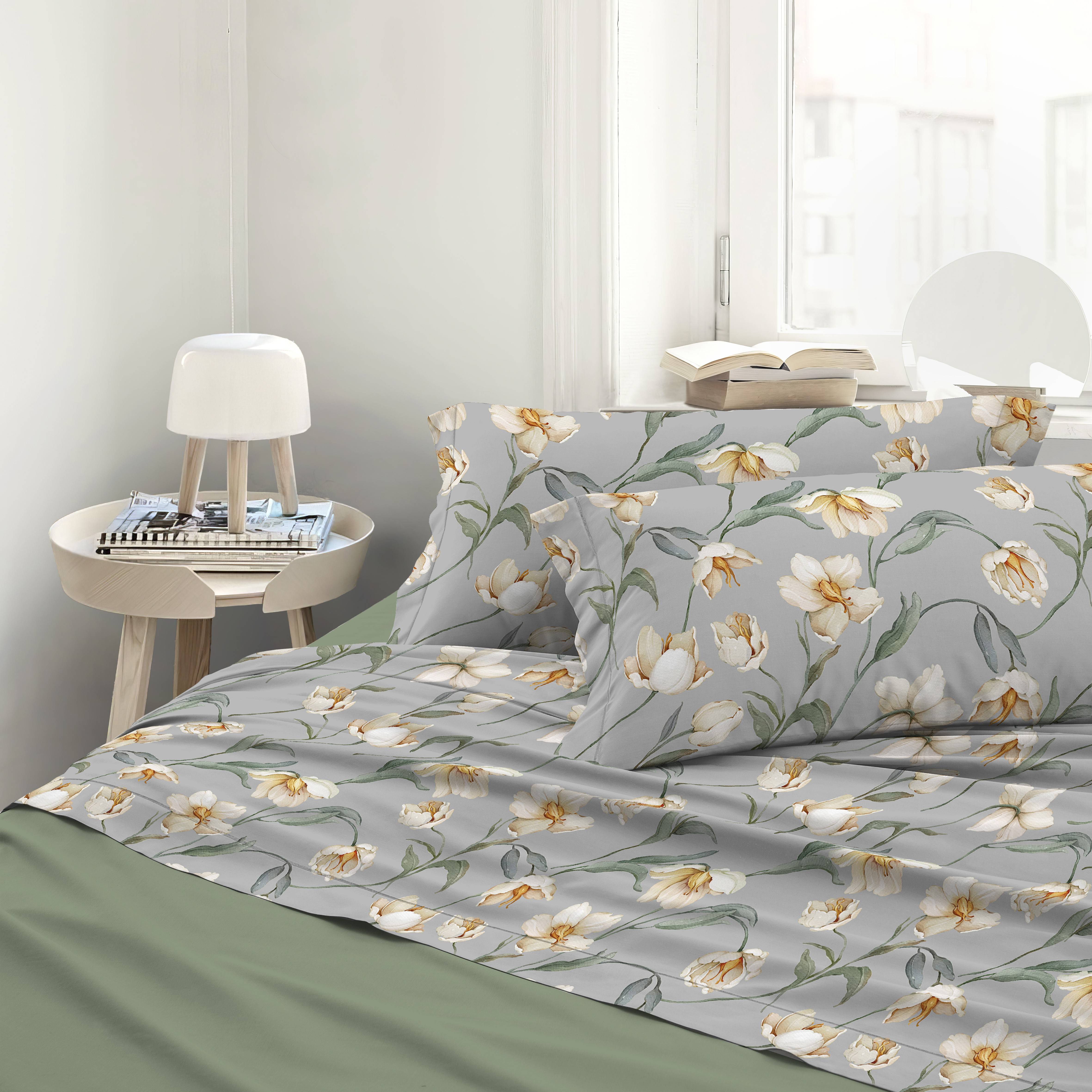 Completo Lenzuola Raso Lavinia Matrimoniale