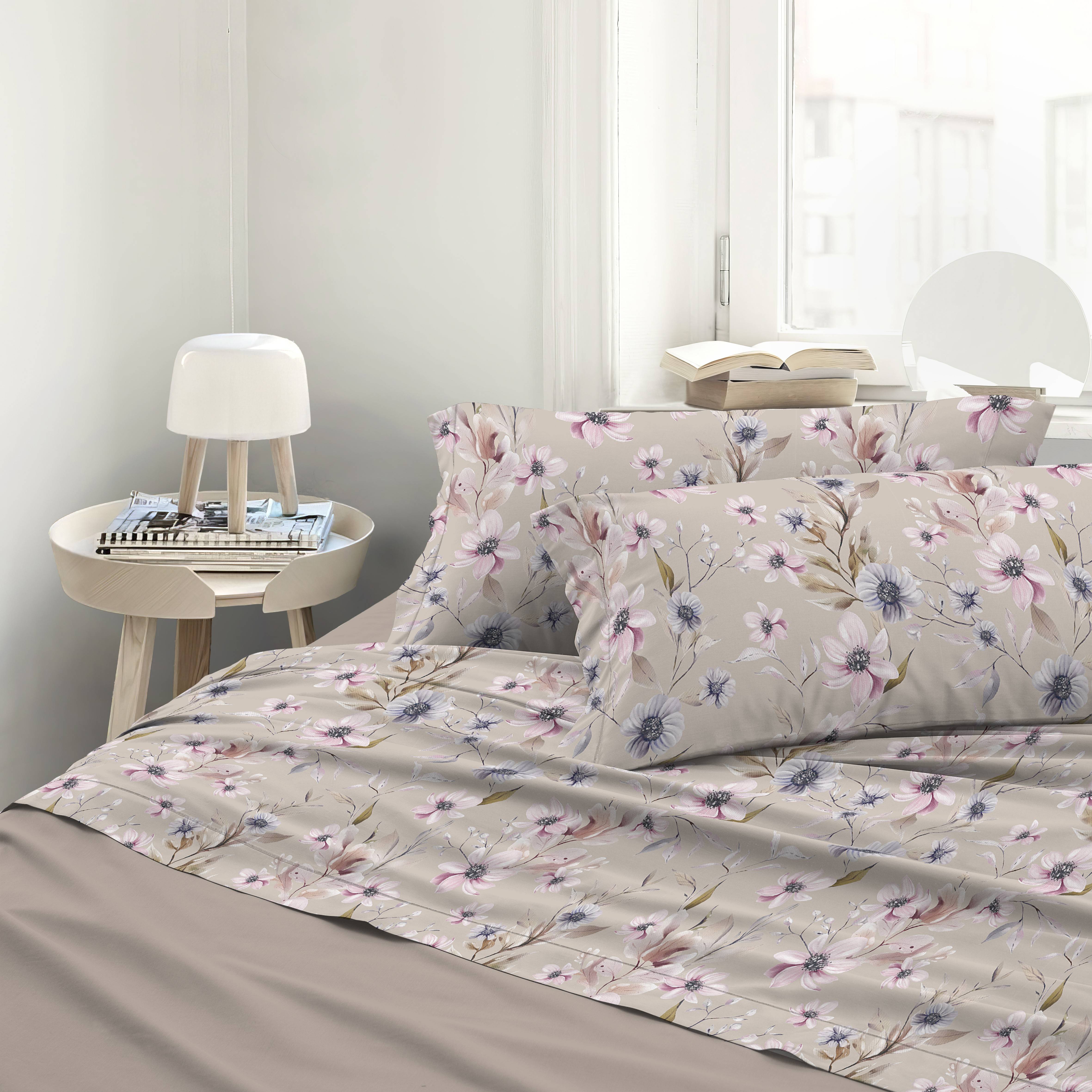 Completo Lenzuola Raso Artemisia Matrimoniale