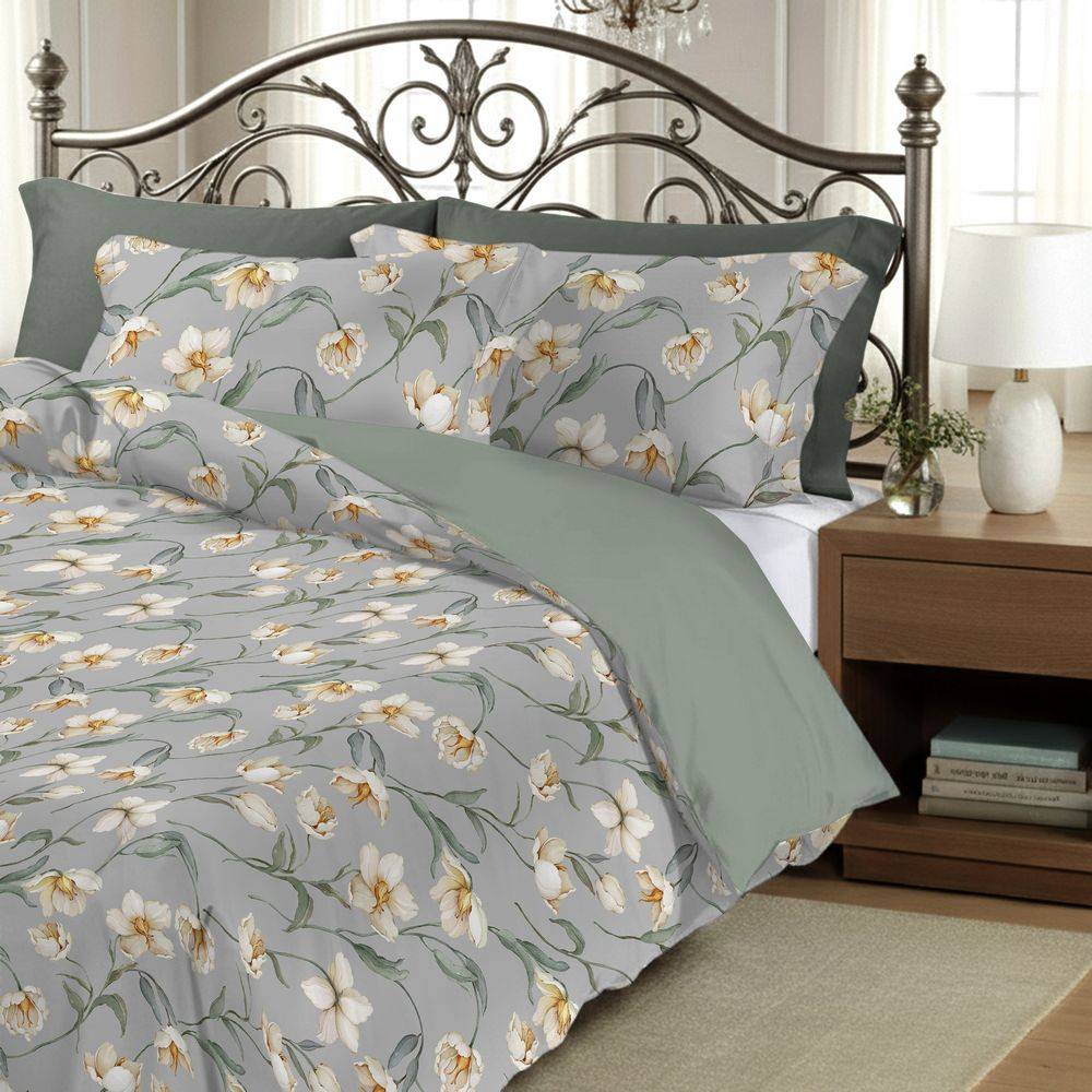 Parure copripiumino Raso Lavinia Matrimoniale