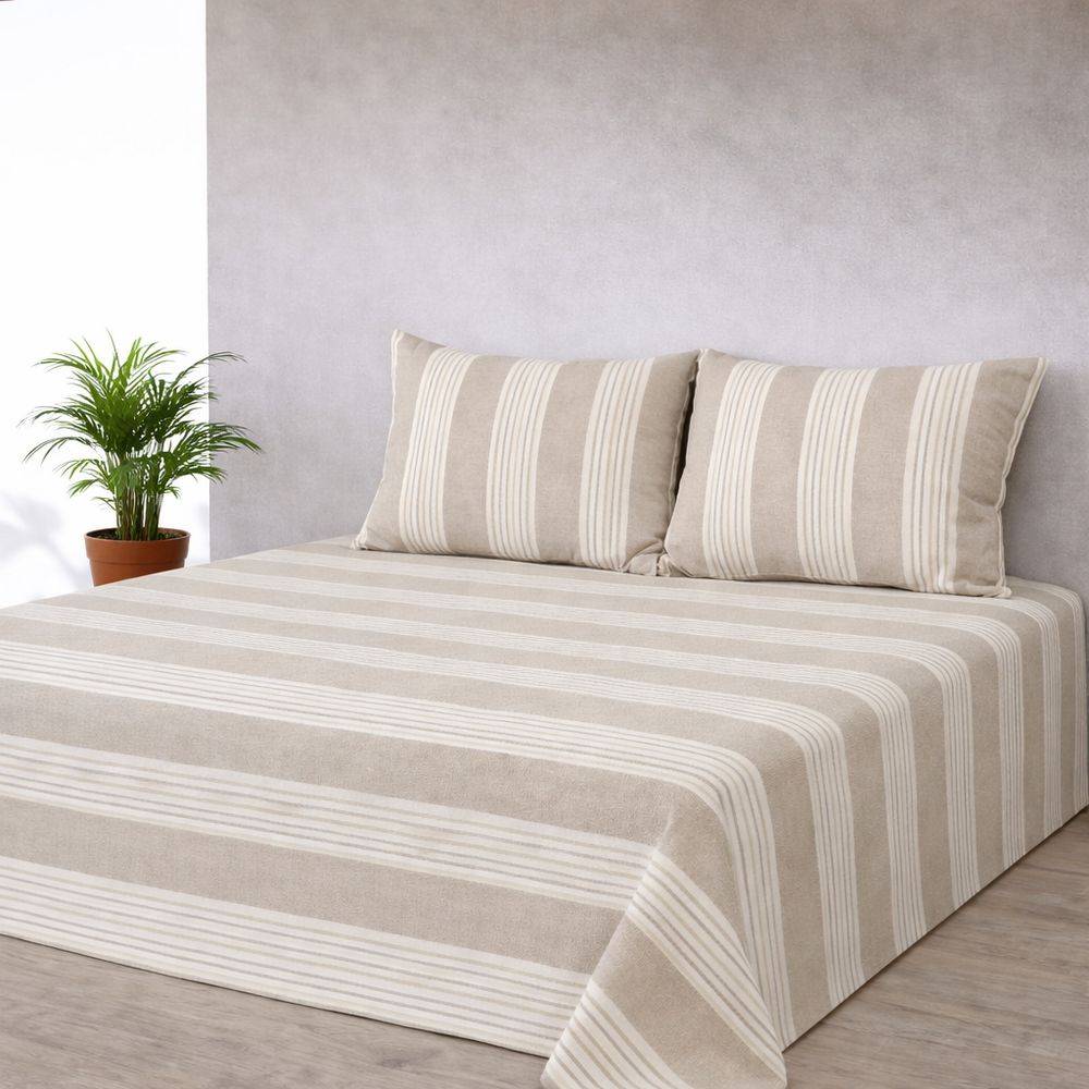 Completo Lenzuola Millerighe beige singolo