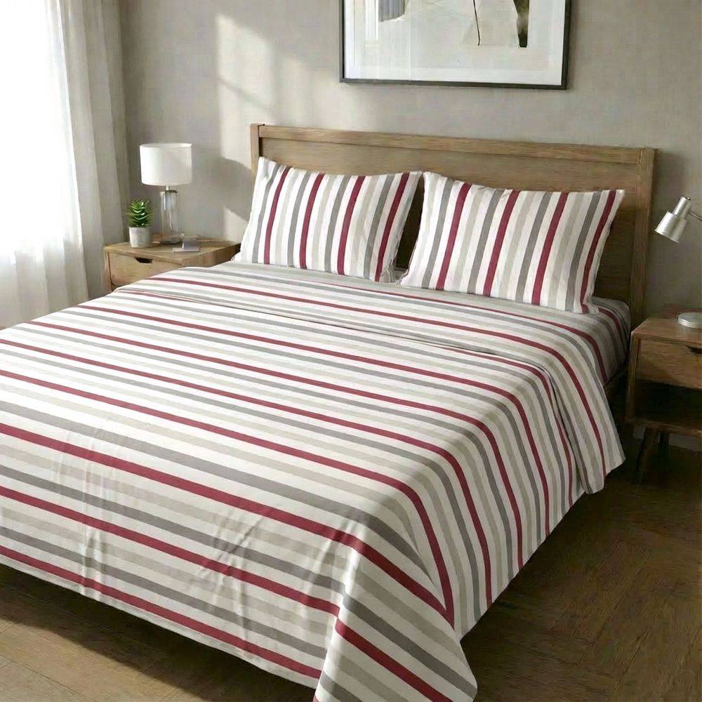 Completo Lenzuola James bordeaux singolo