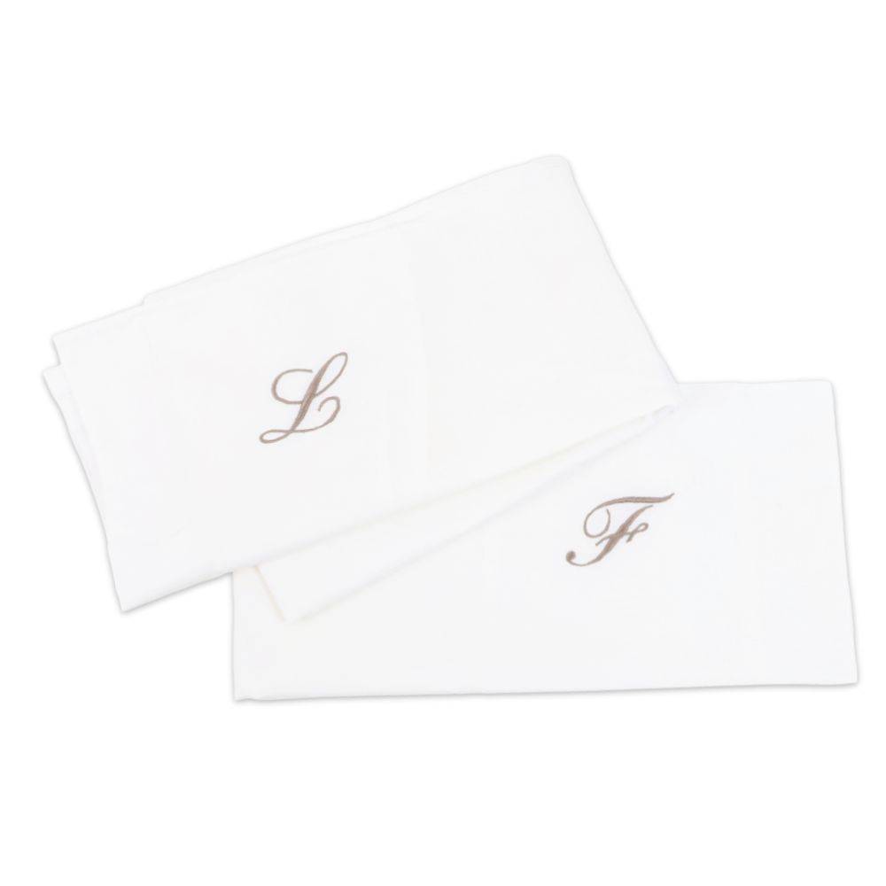 Coppia Federe con volant bianco Personalizzate