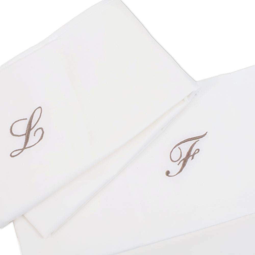 Coppia Federe con volant bianco Personalizzate