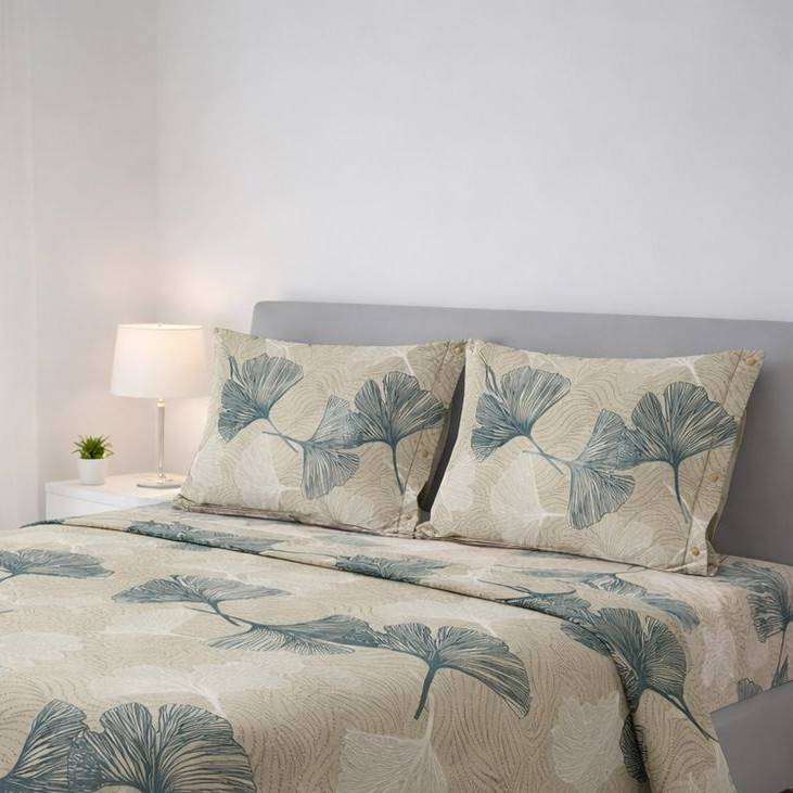 Completo Lenzuola Ginko verde singolo