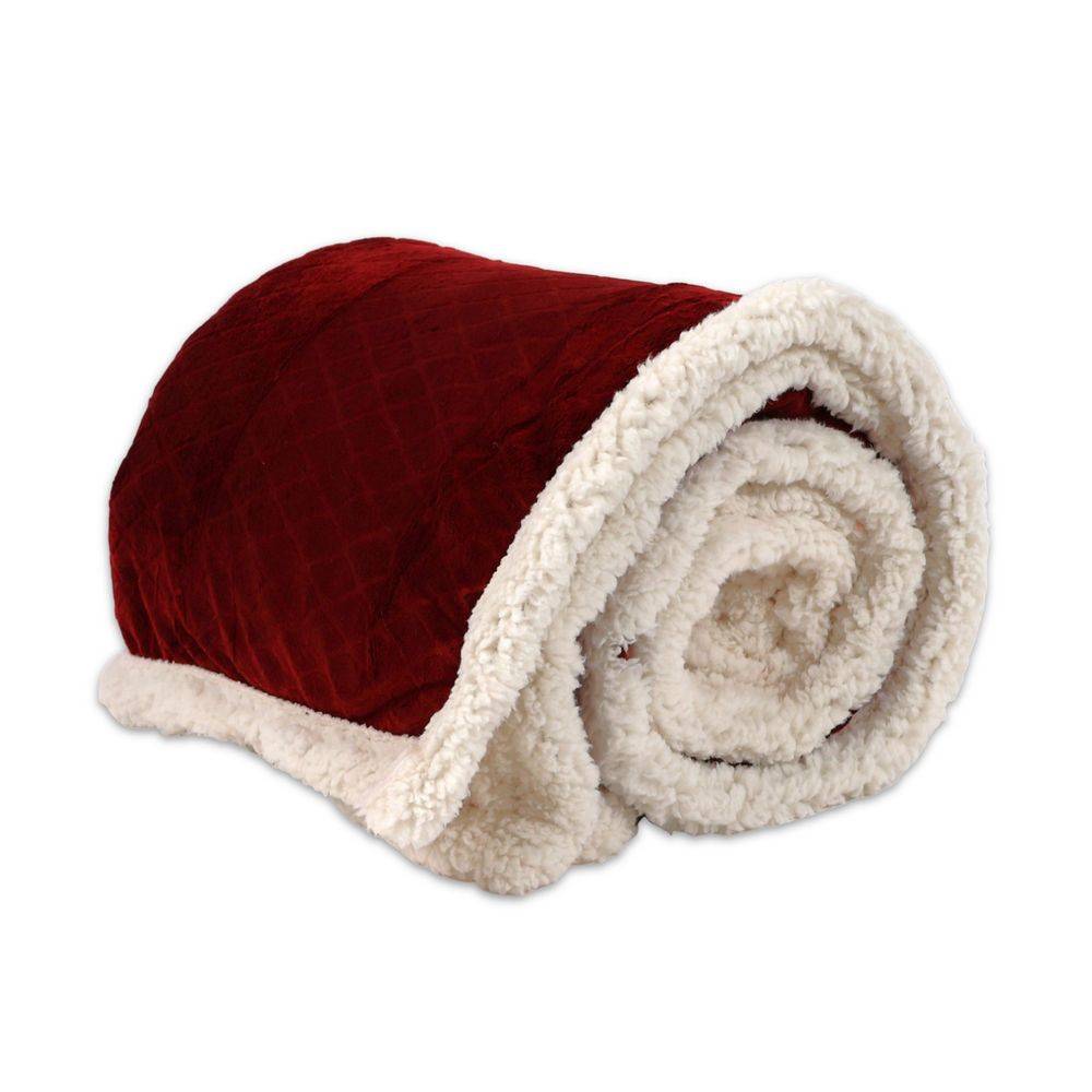 Plaid Sherpa Aspen Raso Bordeaux