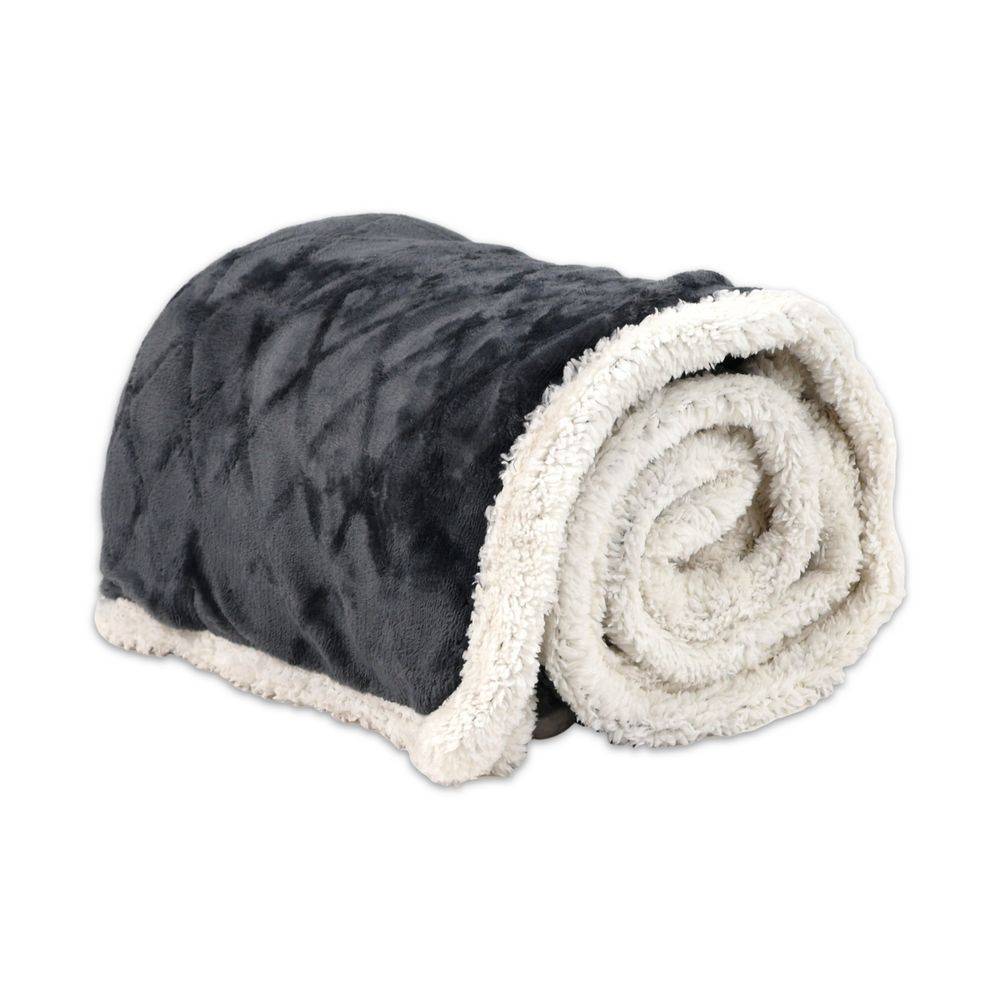 Plaid Sherpa Aspen Rete Grigio