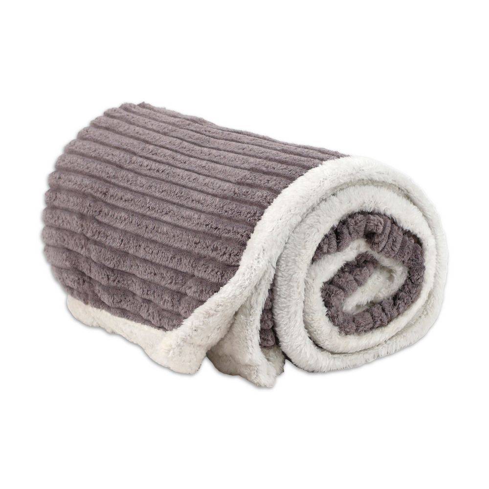 Plaid Sherpa Aspen Riga Grigio Roccia