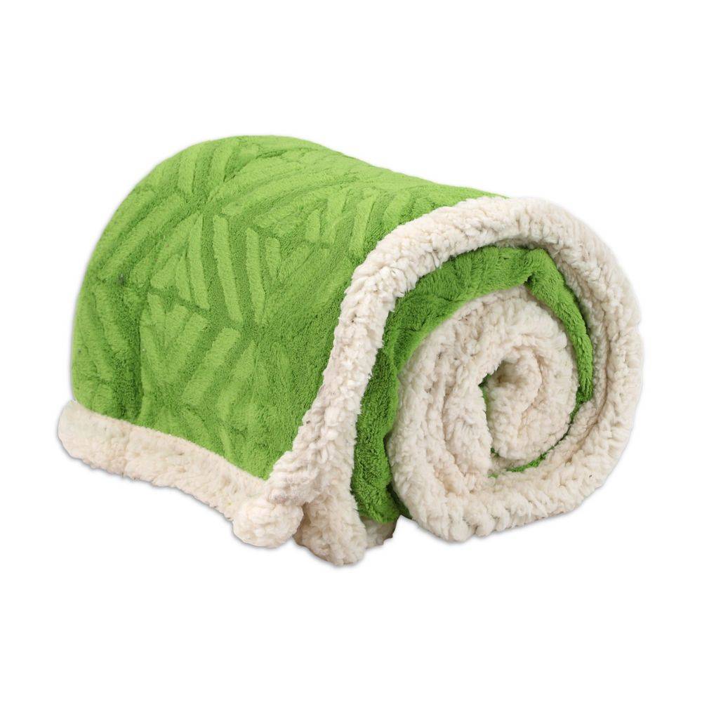 Plaid Sherpa Aspen Geometrico Verde